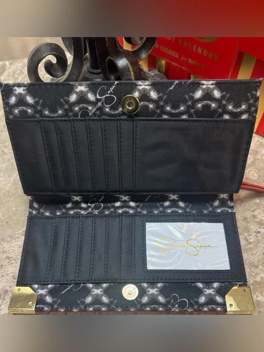Jessica Simpson Isabelle Large Frankie Faux Leather Sun Kissed Coral Wallet